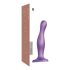 Strap-on-me Curvy M - viļņveida, piesūcekņa dildo (violets)