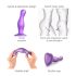 Strap-on-me Curvy M - viļņveida, piesūcekņa dildo (violets)