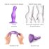/ Strap-on-me Curvy L - viļņveida piepūšamais dildo ar piesūcekni (violets)