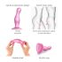 Strap-on-me Curvy S - viļņains, ar piesūcekni vibrators (rozā)