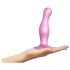 Strap-on-me Curvy M - viļņots, ar piesūcekni dildo (rozā)