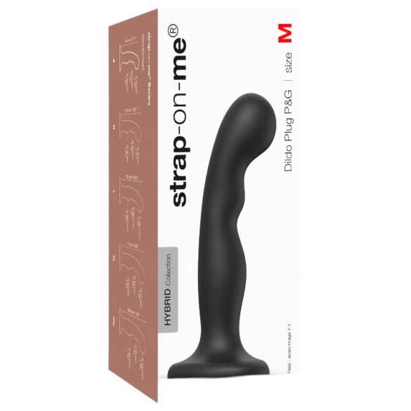 Strap-on-me P&G M - izliekts, piesūceknis dildo (melns)