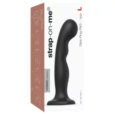   Strap-on-me strap-on dildo ar piesūcekni, izliekts, melns, L izmērs