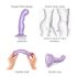 Strap-on-me P&G S - saliekts, ar piesūcekni dildo (violets)