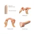 Strap-on-me mazs dubultslāņu dildo ar piesūcekni, miesas krāsas
