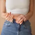 Strap-on-me mazs dubultslāņu dildo ar piesūcekni, miesas krāsas