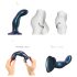 Strap-on-me Snaky M - izliektā anālā dildo (zils)