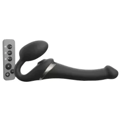   Strap-on-me sieviešu strap-on vibrators ar gaisa viļņiem, melns, S izmērs