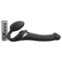 Strap-on-me vidējais strap-on vibrators ar viļņu stimulāciju, melns