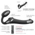 Strap-on-me M – gaisa viļņu uzpūšamais vibrators (melns)