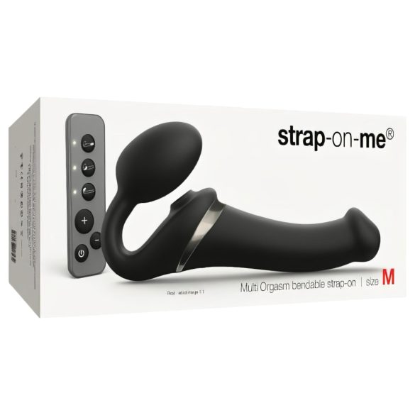 Strap-on-me M - gaisa plūsmas piestiprināma vibrators (melns)