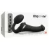Strap-on-me vidējais strap-on vibrators ar viļņu stimulāciju, melns