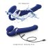 Strap-on-me S - uzspraužams gaisa viļņu vibrators - (zils)