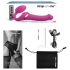 Strap-on-me M - uzliekamais gaisa viļņu vibrators (rozā)
