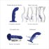 Strap-on G punktam: ūdensnecaurlaidīgs, pulzējošs vibrators (zils)