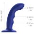 Strap-on G punktam: ūdensnecaurlaidīgs, pulzējošs vibrators (zils)