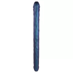Strap-on-me - dubultais dildo metāliski zils