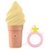 Love to Love Cand Ice - bezvadu klitora vibrators (vanilas)