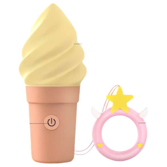 Love to Love Cand Ice - bezvadu klitora vibrators (vanilas)