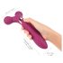 Mīlestības Ugunsbumba - uzlādes, 2in1 masāžas vibrators (sarkans)