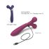 Mīlestības Ugunsbumba - uzlādes, 2in1 masāžas vibrators (sarkans)