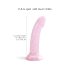 Dildolls Zvaigžņotais - piesūcekņa dildo ar zvaigznēm (rozā)
