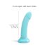 Nakts Kritums: zvaigžņots piesūcekņa dildo (tirkīzzils)