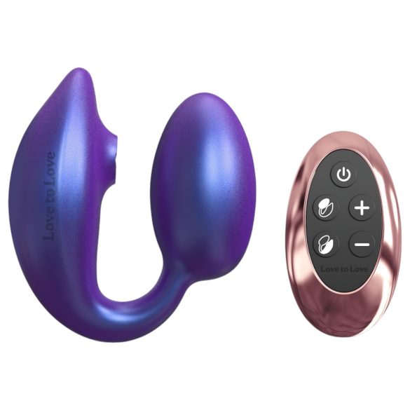 Wonderlover - klitora un G-punkta vibrators (metāliska violeta)