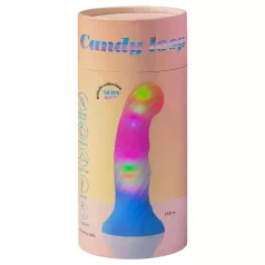   Love to Love Candy Loop - izgaismojošs LED silikona dildo (rozā-zils) - 16,9 cm