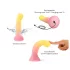 Love to Love Sugar Bomb - gaismu izstarojošs LED silikona dildo (rozā-dzeltens) - 16,9 cm