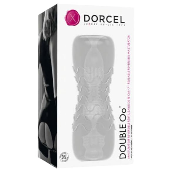 Dorcel Double Oo - vīriešu masturbators caurspīdīgs