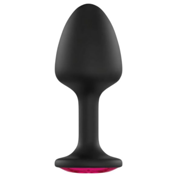 Dorcel Geisha Plug Ruby XL - melns anālais spraudnis ar rozā dārgakmeni
