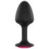 Dorcel Geisha Plug Ruby XL - melns anālais spraudnis ar rozā dārgakmeni