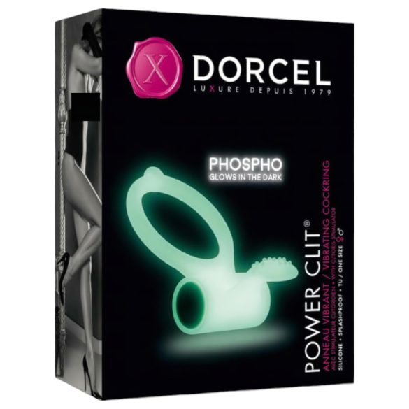 Dorcel - Gaismojošs vibrējošs gredzens (balts)