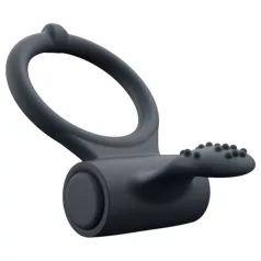   Dorcel Power Clit Plus - uzlādējams, vibrējošs dzimumlocekļa gredzens (melns)