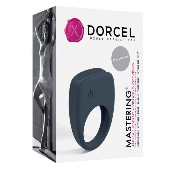 Dorcel Mastering - uzlādējams, vibrējošs dzimumlocekļa gredzens (pelēks)