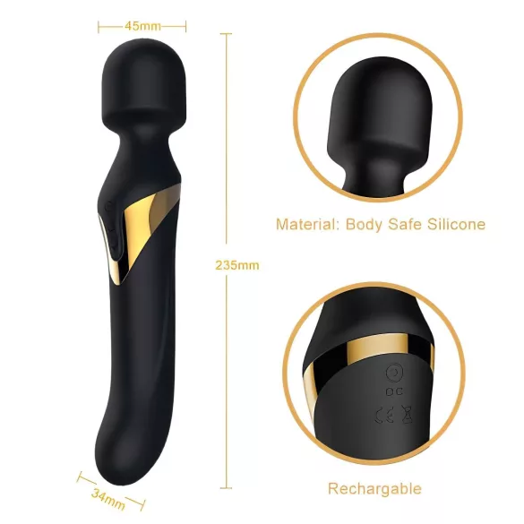 Dorcel divi vienā masāžas vibrators Dual Orgasms Gold melns