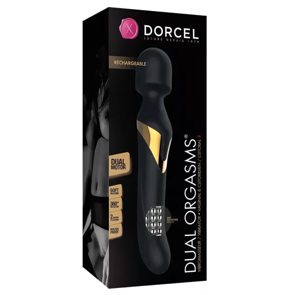 Dorcel divi vienā masāžas vibrators Dual Orgasms Gold melns