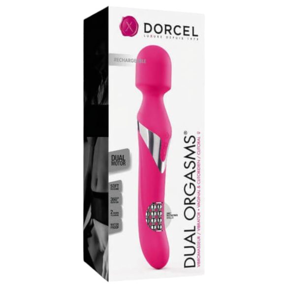 Dorcel Dual Orgasms - akumulatora 2in1 masāžas vibrators (rozā)