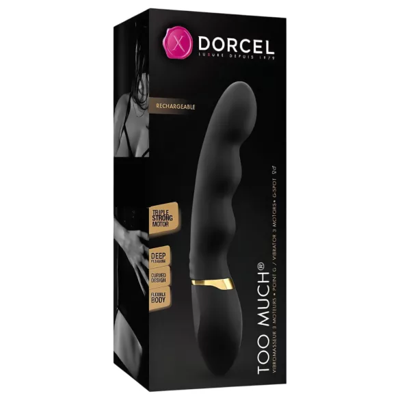 Dorcel vibrators ar 3 motoriem, uzlādējams, melns-zelta