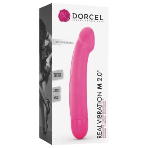 Dorcel Real M 2.0 akumulators vibrators (rozā)
