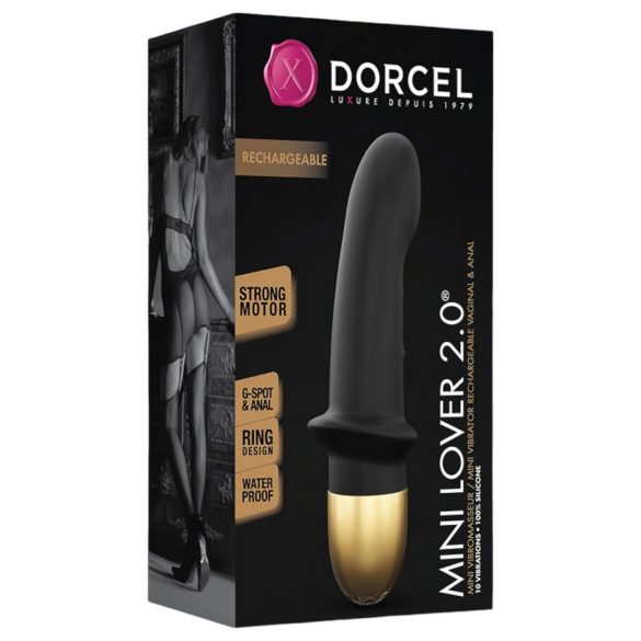 Dorcel Mini Lover 2.0 - akumulators, G-punkta vibrators (melns-zelts)