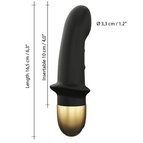 Dorcel Mini Lover 2.0 - akumulators, G-punkta vibrators (melns-zelts)