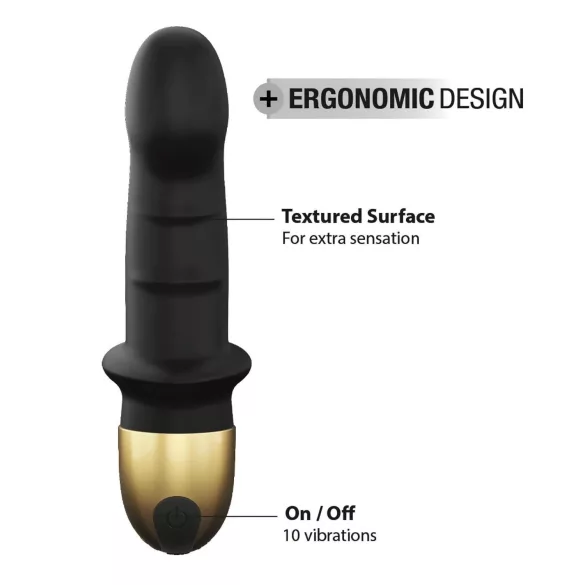 Dorcel Mini Lover 2.0 - akumulators, G-punkta vibrators (melns-zelts)