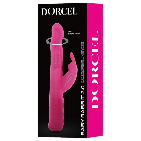 Dorcel Baby Rabbit 2.0 - akumulatora vibrators ar klitora stimulatoru (rozā)
