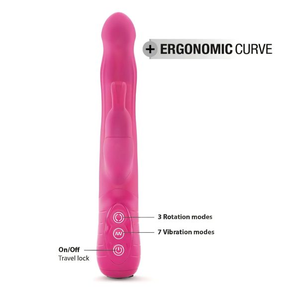 Dorcel Baby Rabbit 2.0 - akumulatora vibrators ar klitora stimulatoru (rozā)