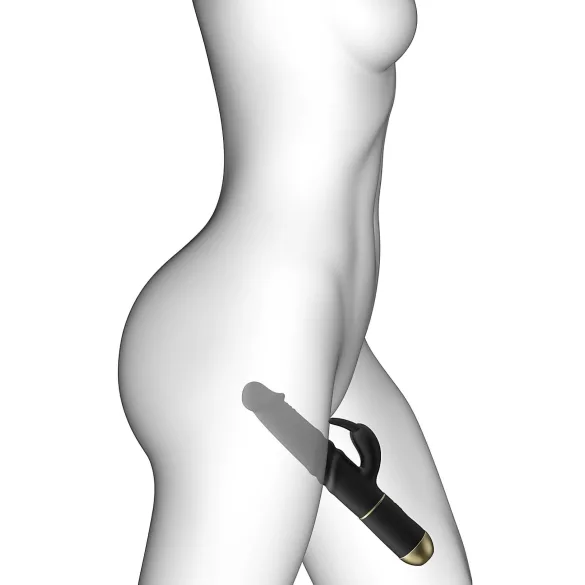 Dorcel Furious Rabbit 2.0 - vibrators ar klitora stimulatoru, melns