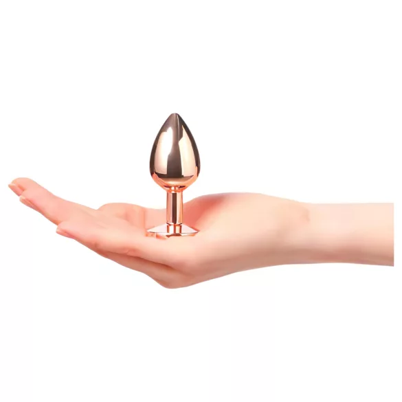 Dorcel Diamond Plug S - alumīnija anālais plugs - mazs (rozā zelts)