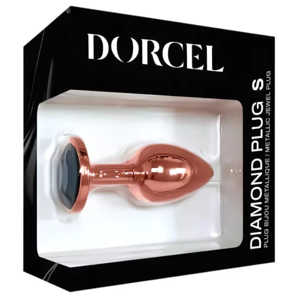 Dorcel Diamond Plug S - alumīnija anālais plugs - mazs (rozā zelts)