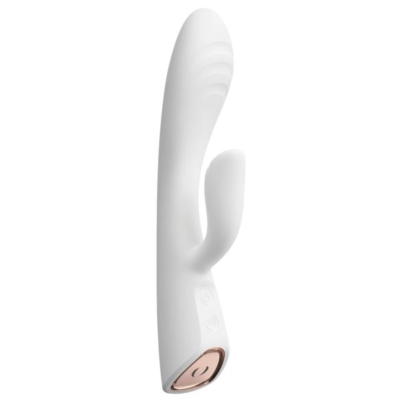 Dorcel Flexi Rabbit - pievelkšanas vibrators ar sildīšanu (balts)